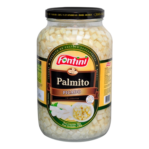 PALMITO PICADO FONTINI VIDRO 1,8KG