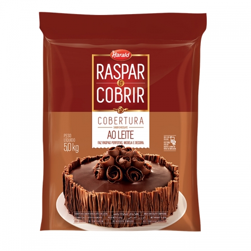 Barra de Chocolate Harald Raspar e Cobrir ao Leite 5kg
