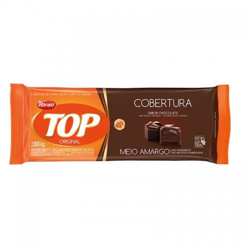 BARRA CHOCOLATE HARALD TOP MEIO AMARGA 2,01 KG