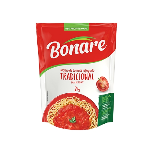 Molho Tomate Tradicional Bonare - Pouch 2kg