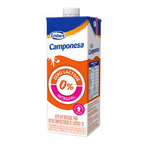 Leite Zero Lactose Integral Camponesa - 12x1 lt