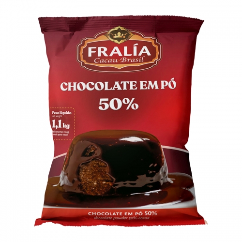 CHOCOLATE EM PÓ 50% FRALIA 1,1 KG
