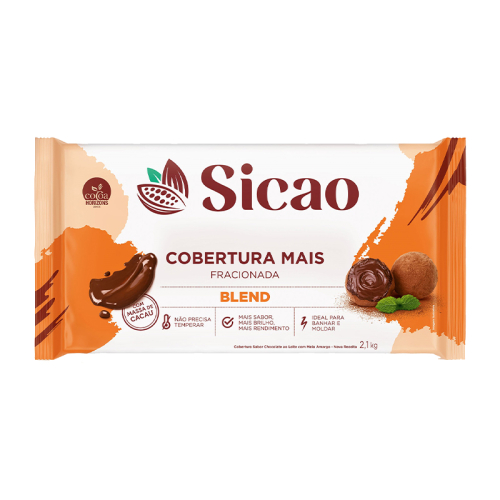 BARRA CHOCOLATE FRACIONADA MAIS BLEND SICAO 2,1 KG
