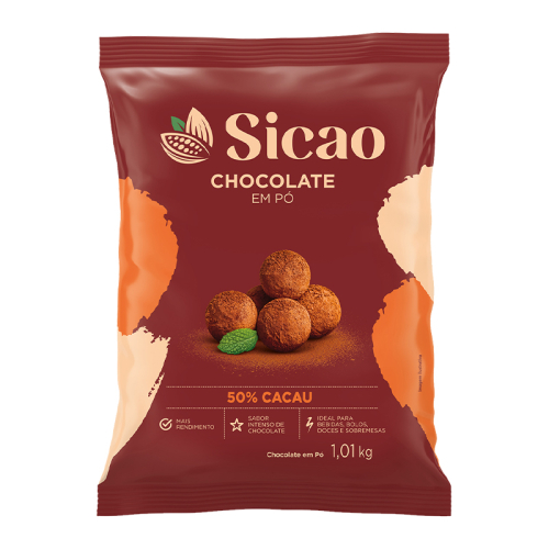 CHOCOLATE EM PÓ 50% SICAO 1,01 KG