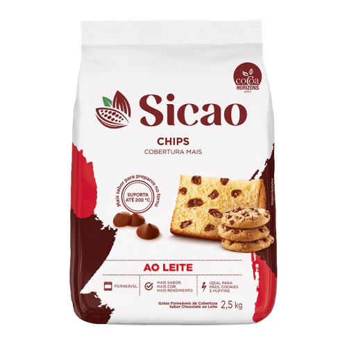 Gotas Chips Chocolate ao Leite Sicao - 2,5kg