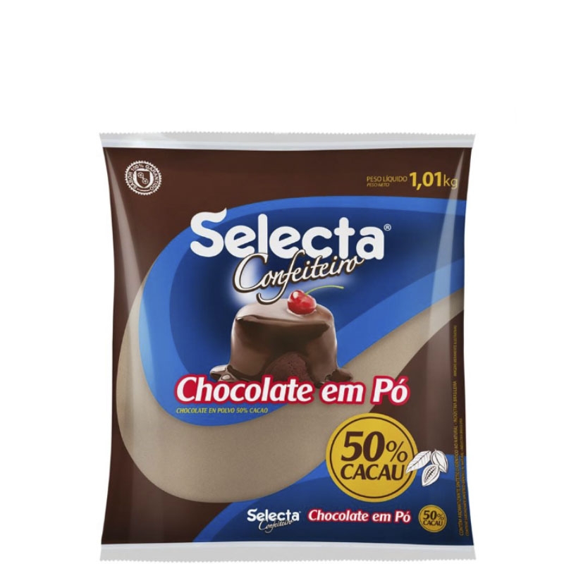 Chocolate em pó Selecta 50% Cacau 1,010kg