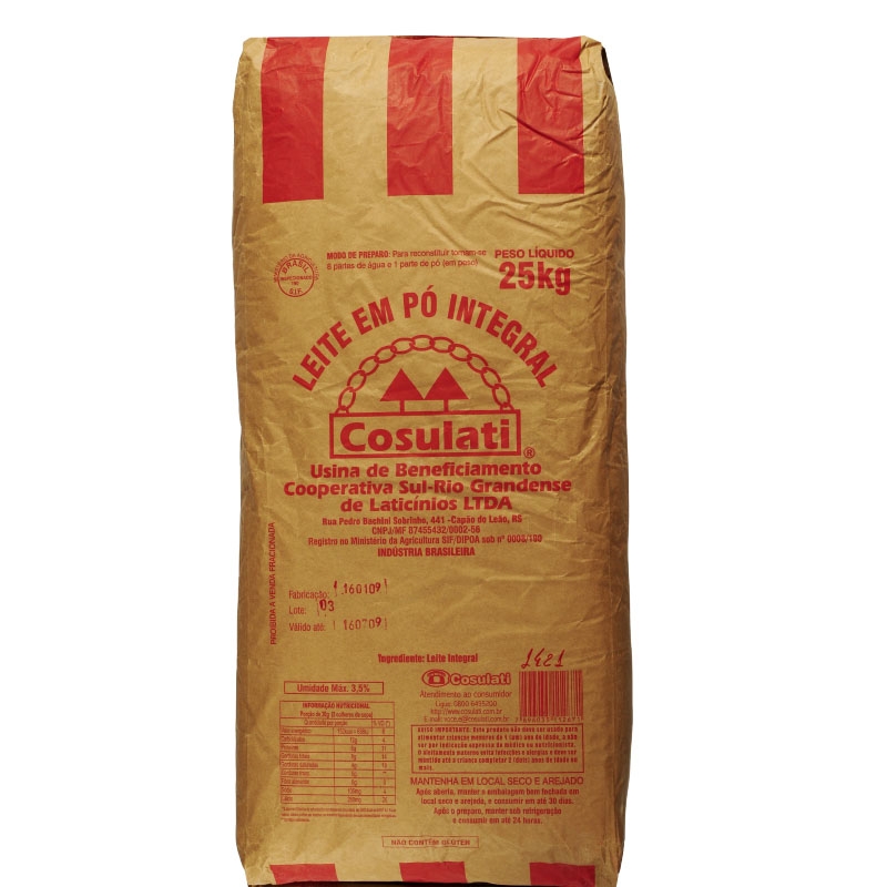 Leite em Pó Integral Cosulati 25kg | Cecoti