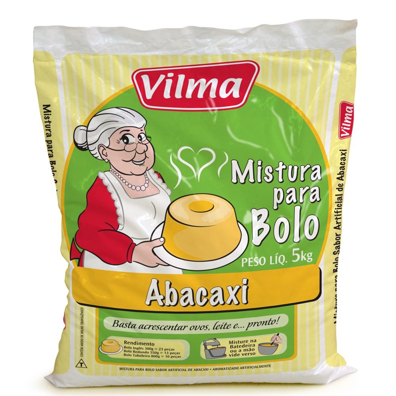 Mistura para Bolo Vilma Sabor Abacaxi 5Kg