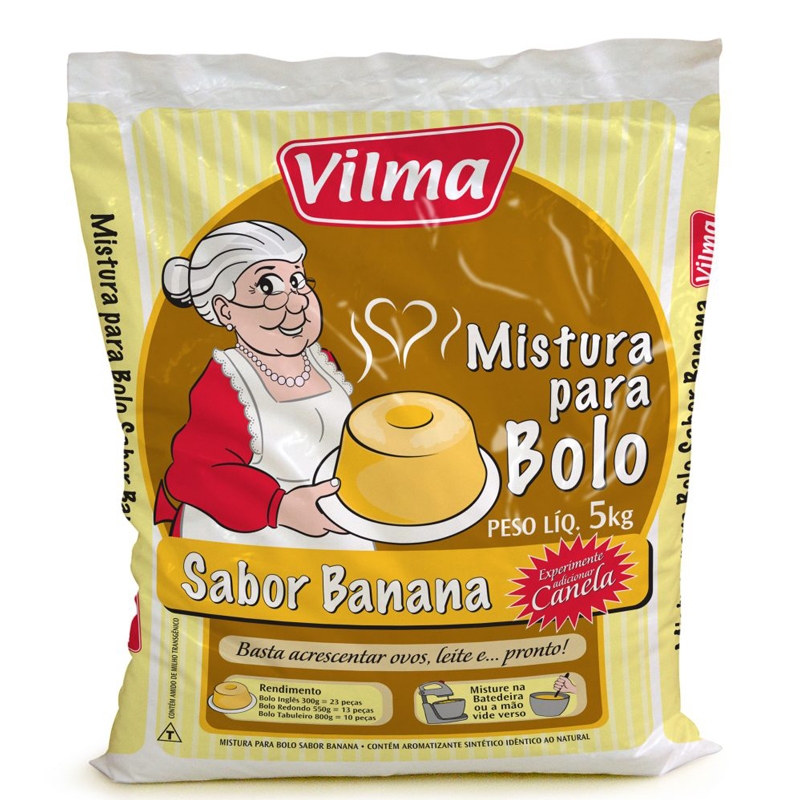 Mistura para Bolo Vilma Sabor Banana 5Kg