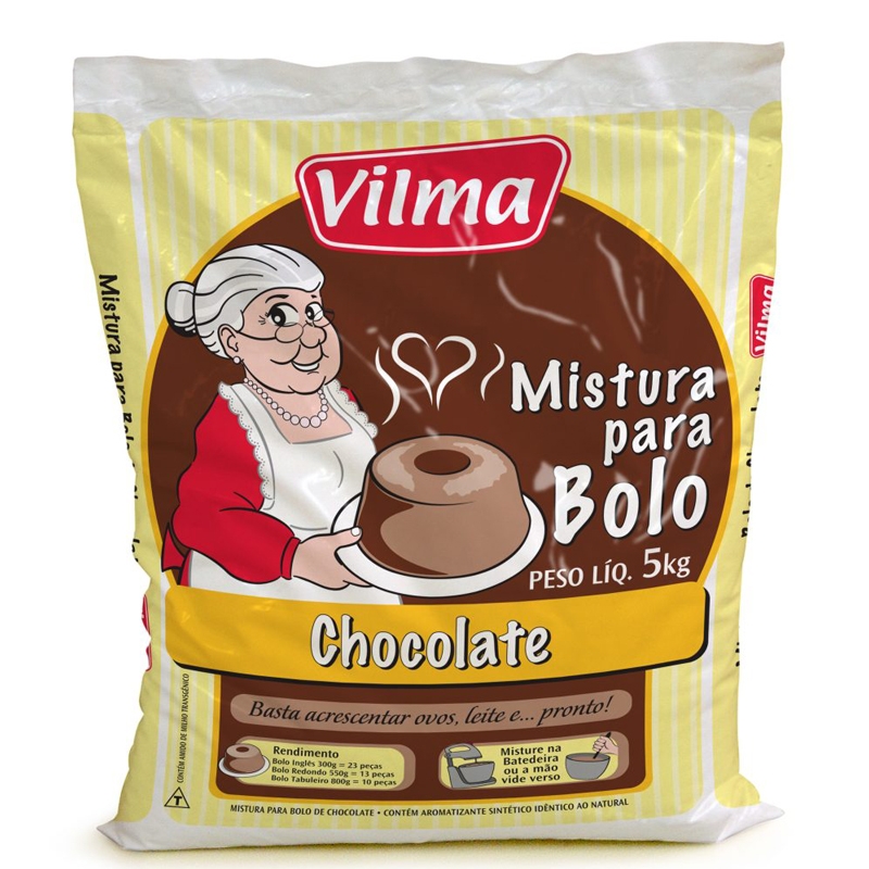 Mistura para Bolo Vilma Sabor Chocolate 5Kg