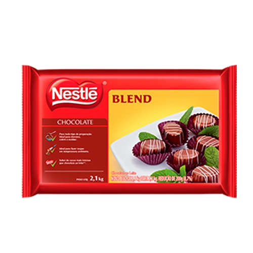 Barra de Chocolate Nestlé Blend ao Leite - 2,1kg