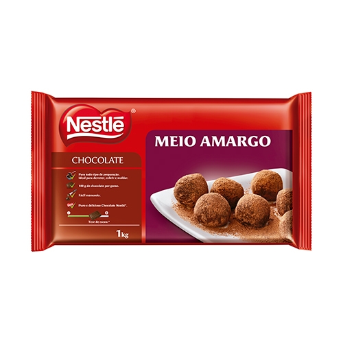 BARRA DE CHOCOLATE NESTLE MEIO AMARGO 1KG