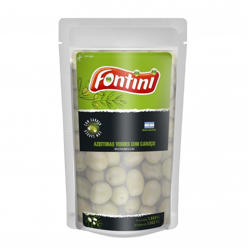 Azeitona Verde com Caroço Fontini Pouch - 6 - 1,002kg