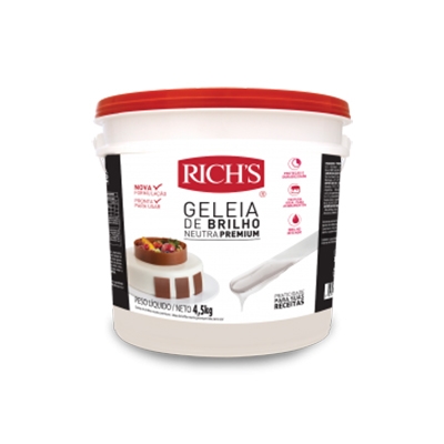 Rich's Geleia de Brilho Neutra Premium - Balde 4,2Kg