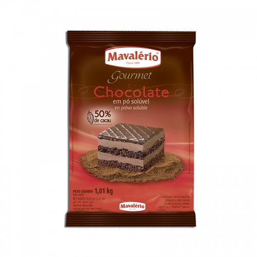 Chocolate em pó 50% Mavalério 1kg