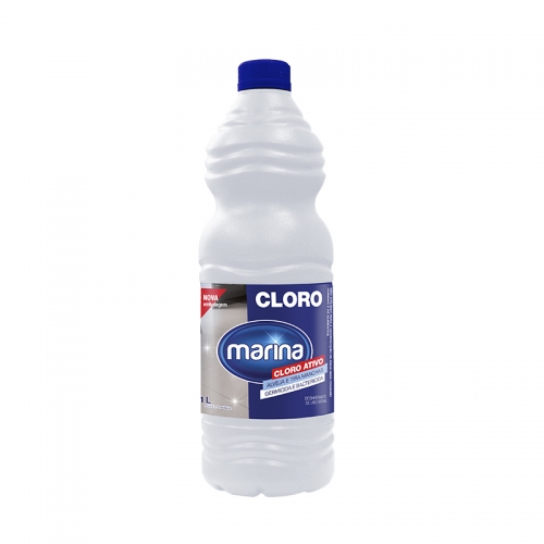 Cloro Marina - Caixa com 12 uni. de 1Litro