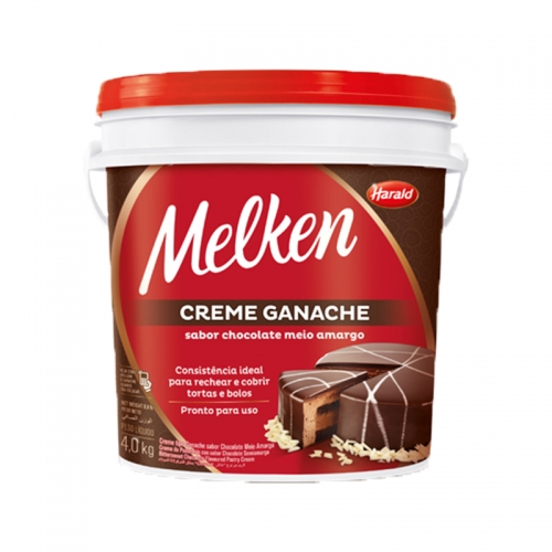 Ganache Chocolate Meio Amargo Melken Harald 4kg