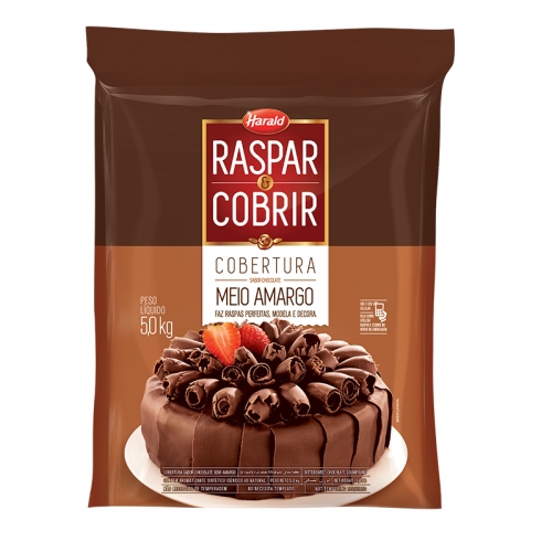 Barra de Chocolate Harald Raspar e Cobrir Meio Amarga 5kg