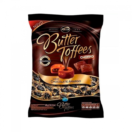 BALA BUTTER TOFFEES CHOCOLATE AMARGO 500 GR