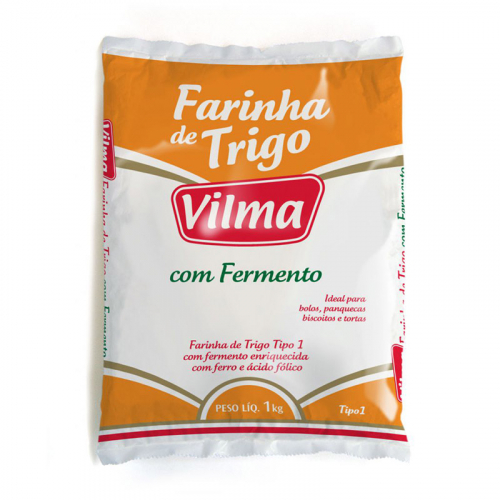 Farinha de trigo Especial Vilma c/ Fermento - Embalagem de Plástico 10/1kg