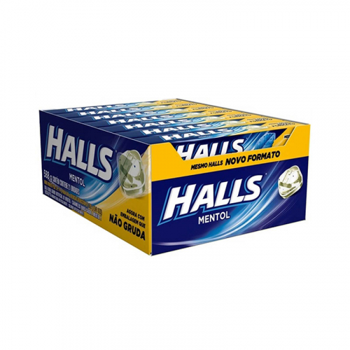 p_Drops Halls Mentol - caixa com 21 uni.