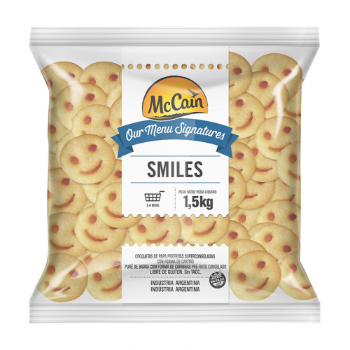 Batata Congelada Mccain Smile - 6 uni. de 1,5 Kg