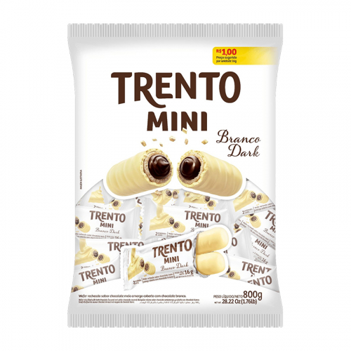 CHOCOLATE TRENTO MINI CHOCOLATE BRANCO 800 GR