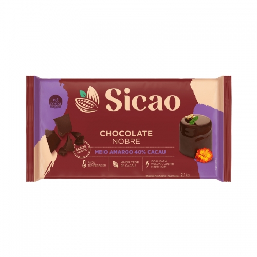 Barra Chocolate Sicao Barry Meio Amargo 2,1kg