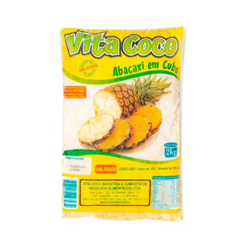 FRUTA CONGELADA ABACAXI VITA COCO PACOTE 2 KG