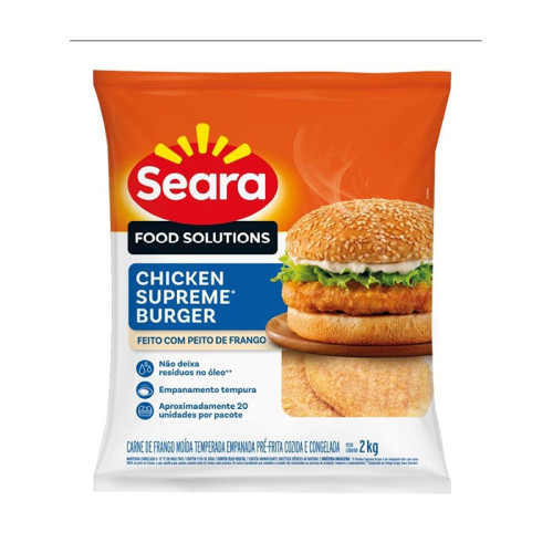 EMPANADO CHICKEN SUPR BURGER SEARA 3/2KG