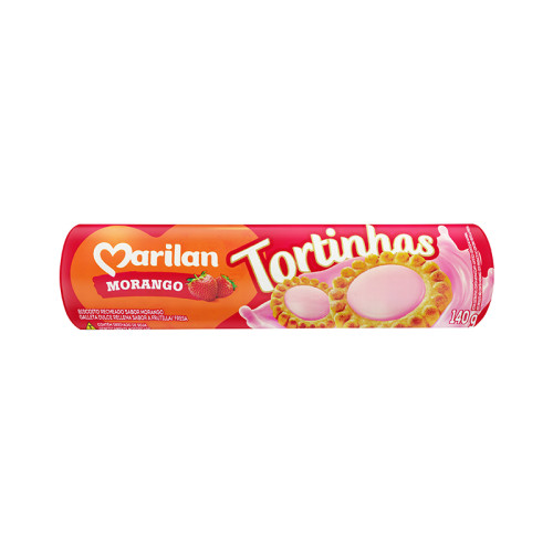 BISCOITO TORTINHAS MORANGO MARILAN 36/140G
