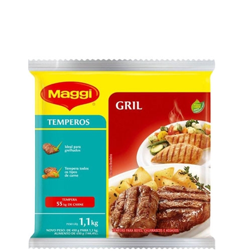 Tempero Grill Maggi Nestlé para Carnes 1,1kg