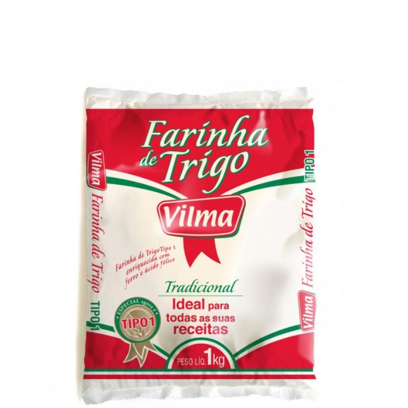 Farinha de trigo Especial Vilma Emb. Plástico - Fardo 10 uni. de 1Kg