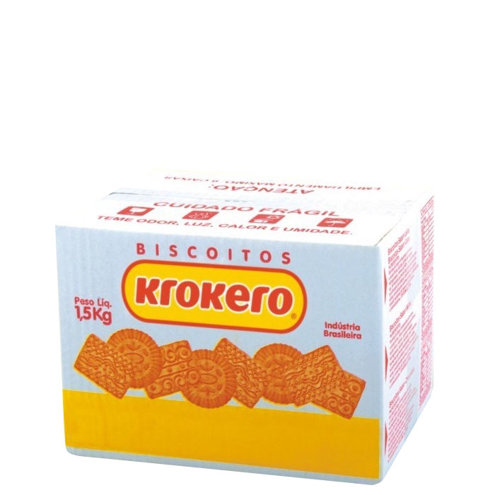 Biscoito Sortido Krokero Leite 1,5 Kg