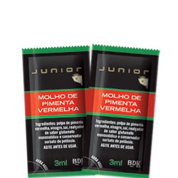 Sachet Molho Pimenta Junior - 252 uni. de 3 ml			