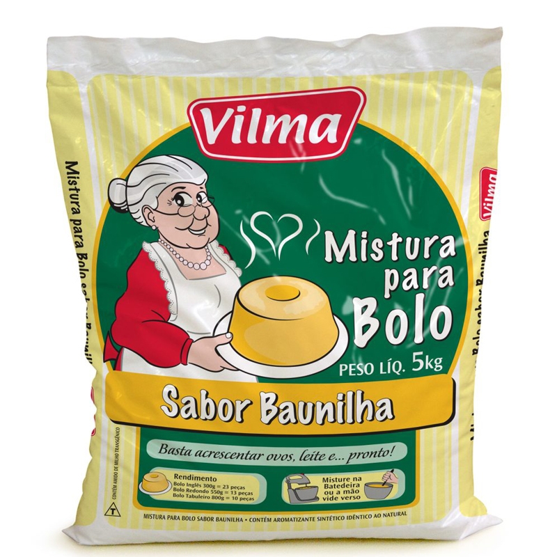 Mistura para Bolo Vilma Sabor Baunilha 5Kg