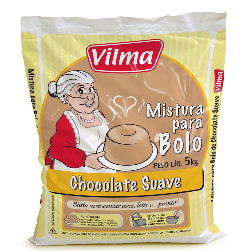 Mistura para Bolo Vilma Sabor Chocolate Suave 5Kg