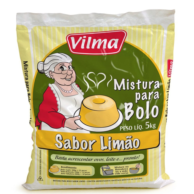 Mistura para Bolo Vilma Sabor Limão 5Kg