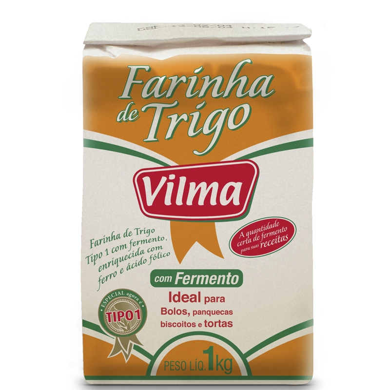 Farinha de trigo Especial Vilma c/ Fermento - Embalagem de Papel 10/1kg