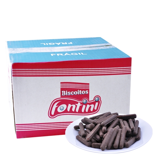Biscoitos Amanteigados Palito Chocolate Preto Fontini 2,5 Kg