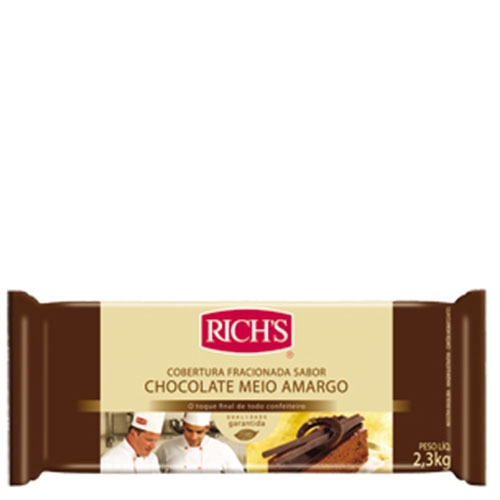 Barra de Chocolate Meio Amargo Rich's 2,3Kg