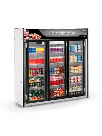 Refrigerador Expositor Vertical Auto Serviço Frios e Laticínios 3 Portas Plus - ASFL3PP