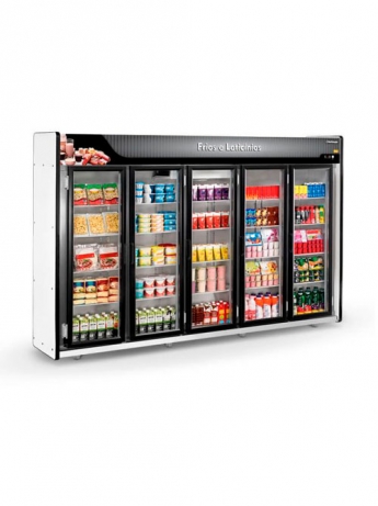 Refrigerador Expositor Vertical Auto Serviço Frios e Laticínios 5 Portas Plus - ASFL5PP