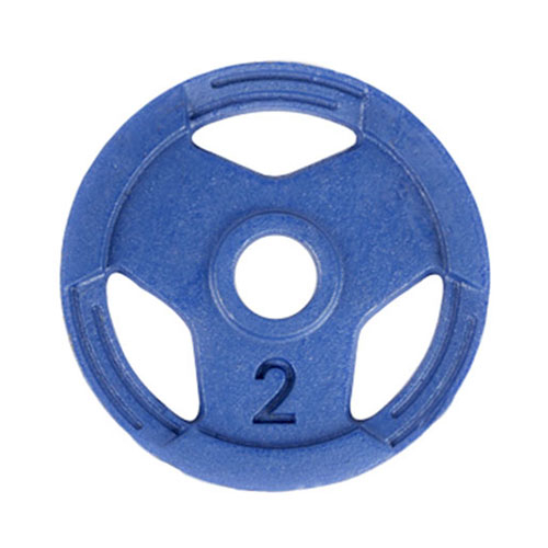 Anilha 4kg Sport Olímpica Pintada (Preta / Azul) | Base Representações