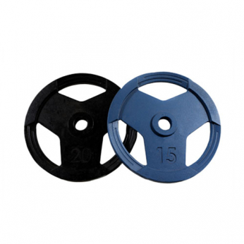 Anilha Sport 3kg Pintada ( Preta/Azul)  | Base Representações