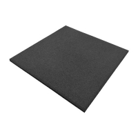 Piso Emborrachado 100x100 Preto 50mm (m² = uma unidade) | Base Representações