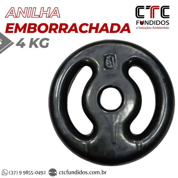 ANILHA 4KG EMBORRACHADA FURO COMUM 31mm  | CTC Fundidos