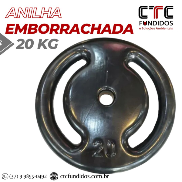 ANILHA 20KG EMBORRACHADA FURO COMUM 31mm | CTC Fundidos