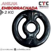 ANILHA 2KG EMBORRACHADA FURO COMUM 31mm | CTC Fundidos