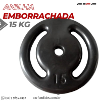 ANILHA 15KG EMBORRACHADA FURO COMUM 31mm | CTC Fundidos